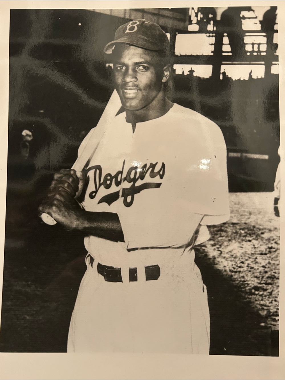 Dodgers Vintage-Style Black & White Baseball Photo Print